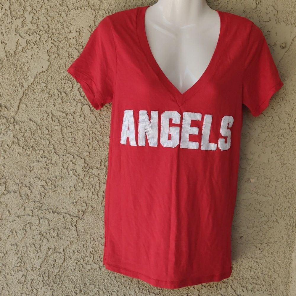 Pink Victoria's Secret angels "3 strikes" t-shirt